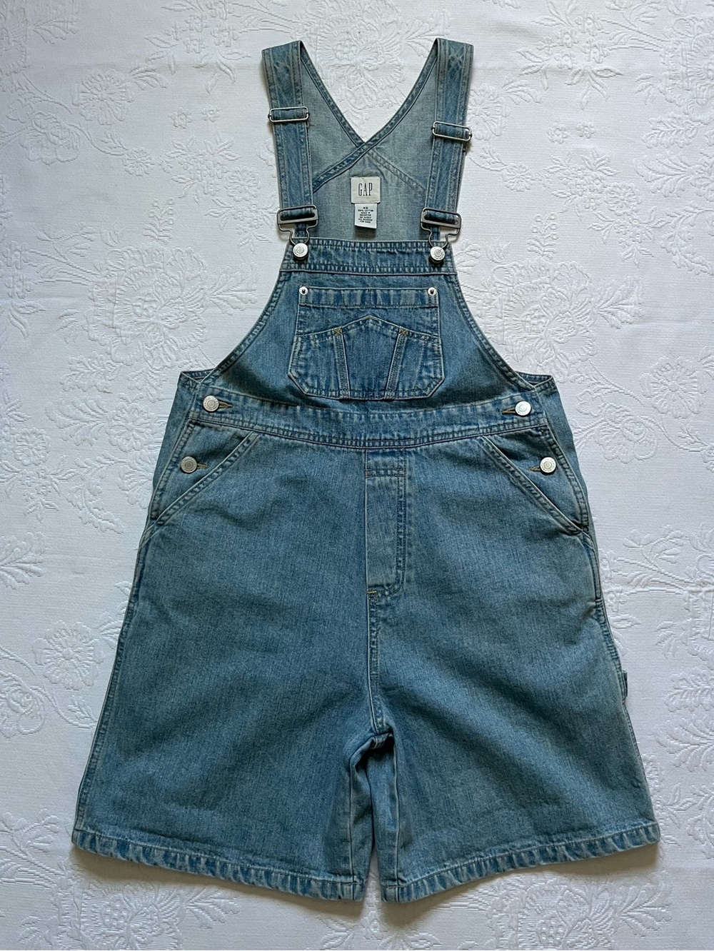 GAP Denim Shortalls Carpenter Size XS Y2K Grunge Utility